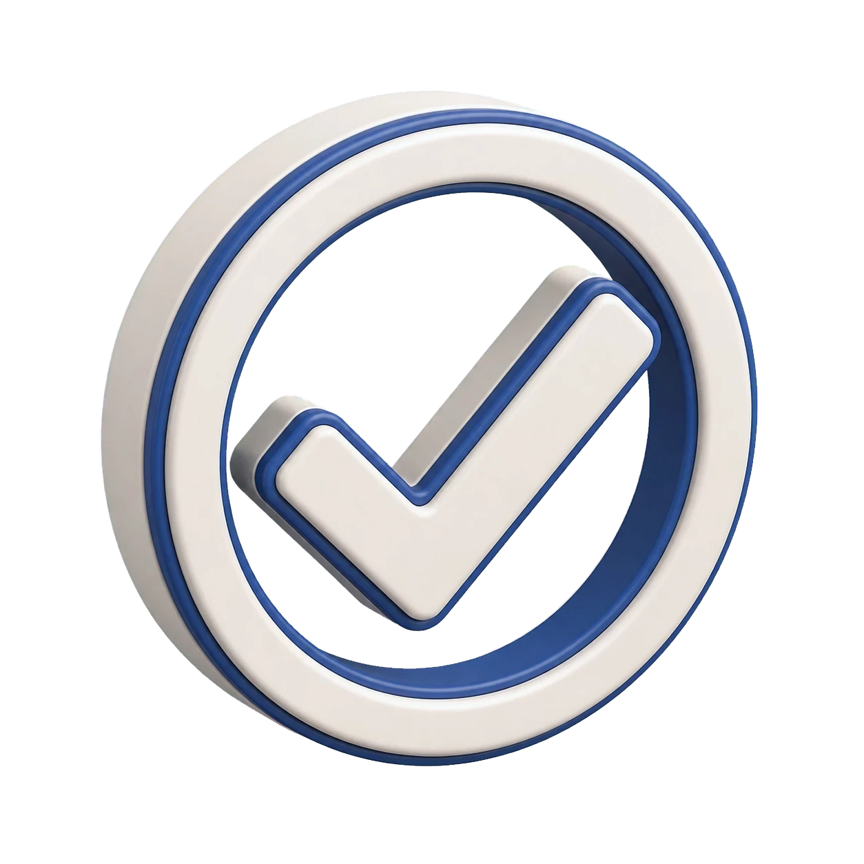Three-dimensional validation check mark